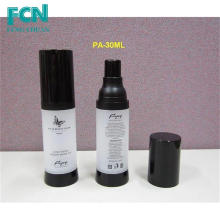 30ml plastic bottle airless pump luxury bottle cosmetic packaging black screen printing